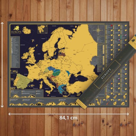 Stieracia mapa Európy A1 - darčekový tubus