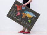Stieracia mapa svet darčekový tubus A1