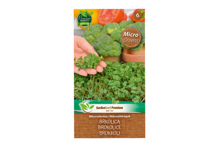 Brokolica Microgreens mikrozelenina Moravoseeds. Mobake.sk. biele pozadie. dobra cena